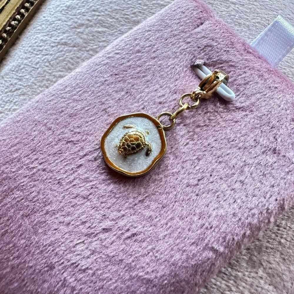 Sea Turtle Charm 18K Gold PVD Stainless Steel w/ Lobster Claw Clasp - Picture 8 of 10